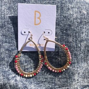 Gold Open Teardrop Earrings
